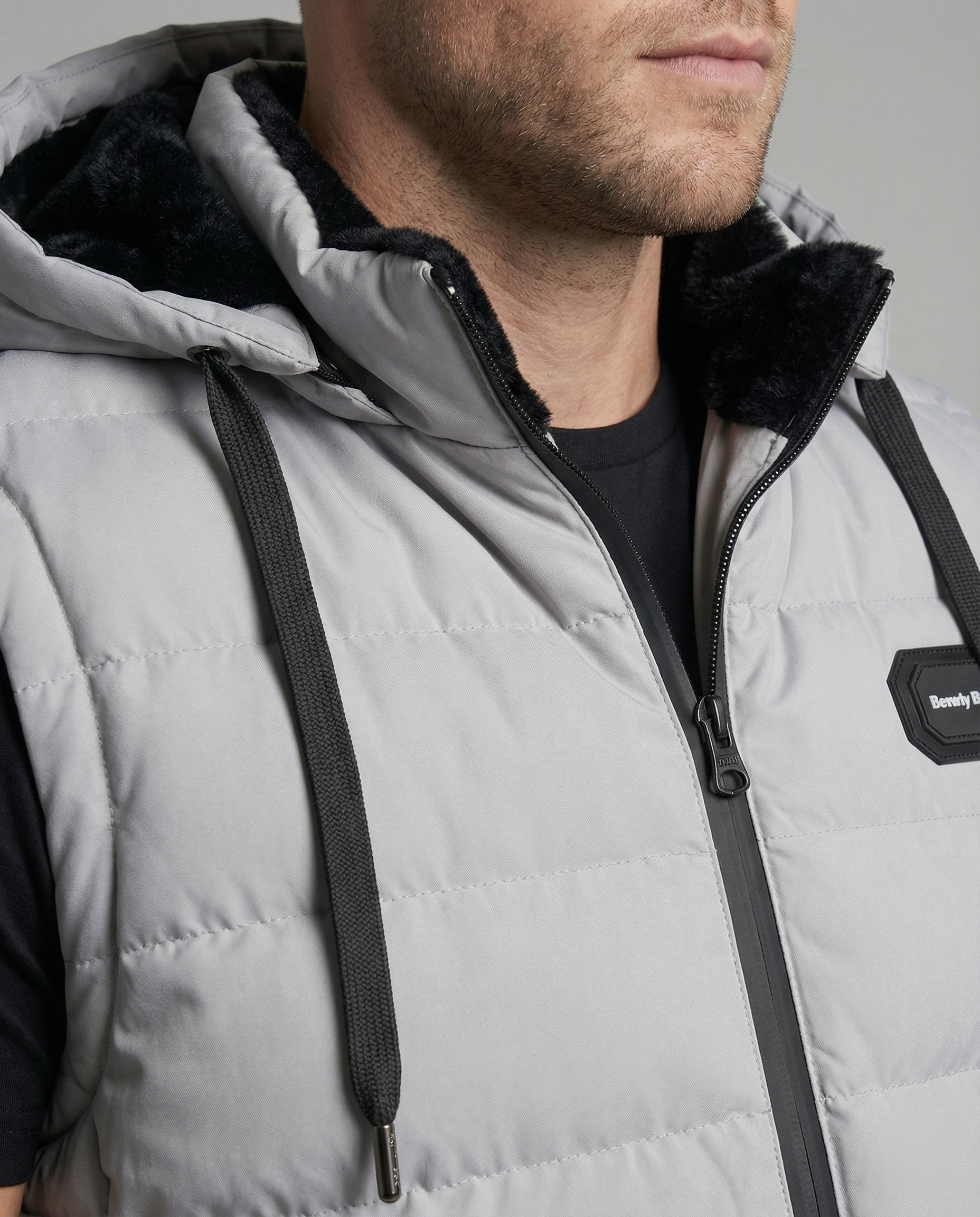 Quilted Puffer Vest with Hood | Ka-mostore