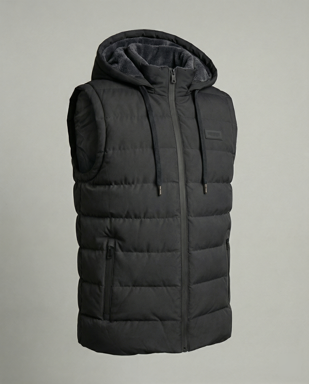 Quilted Puffer Vest with Hood | Ka-mostore