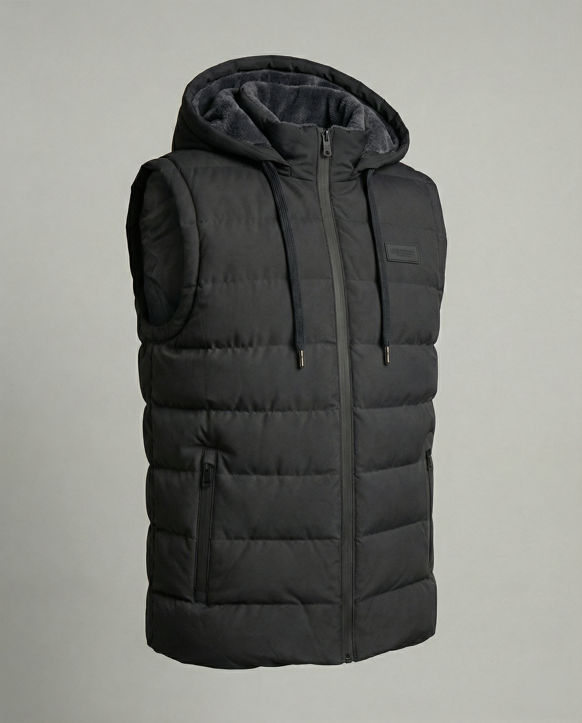 Quilted Puffer Vest with Hood | Ka-mostore