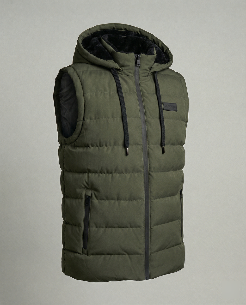 Quilted Puffer Vest with Hood | Ka-mostore