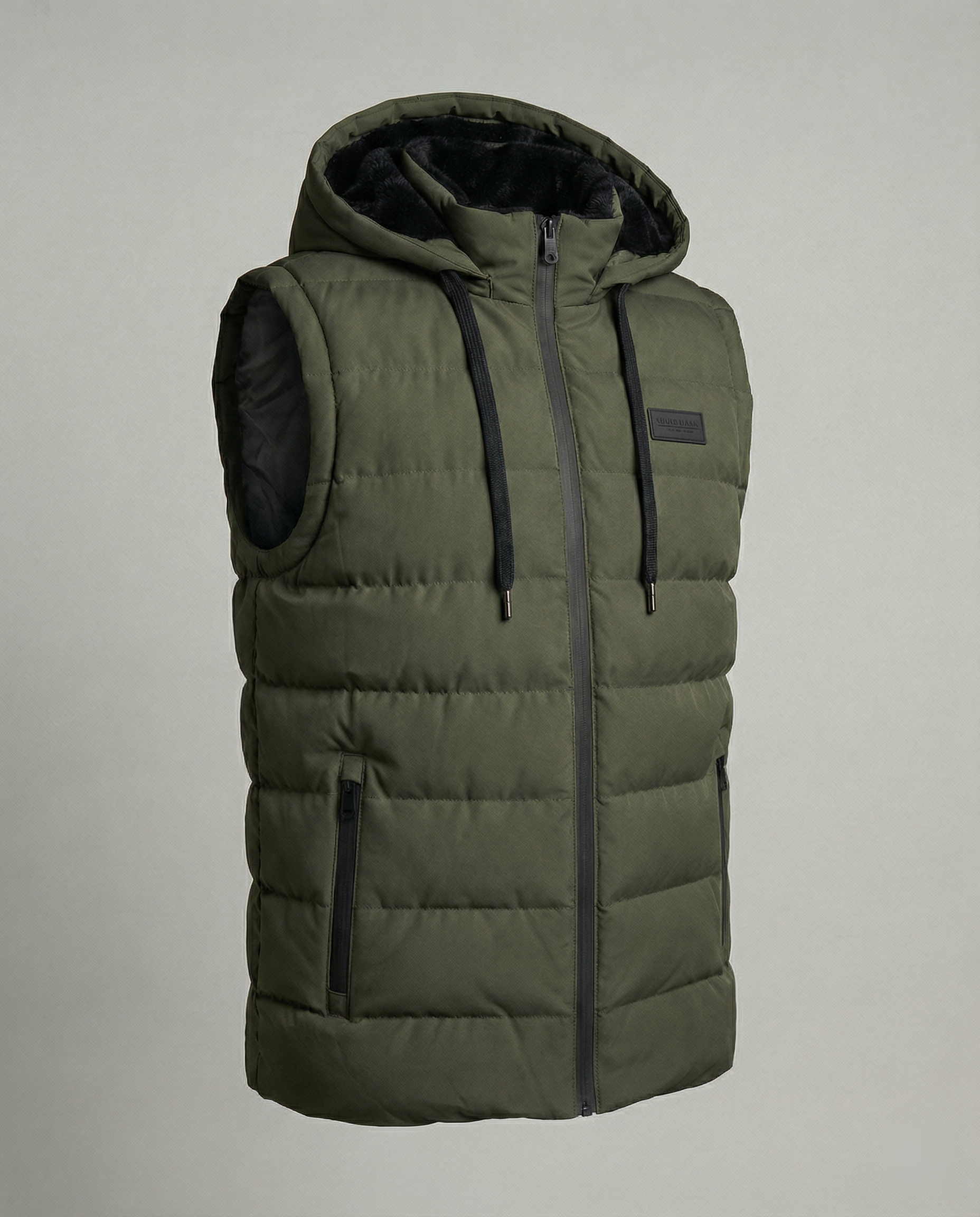 Quilted Puffer Vest with Hood | Ka-mostore