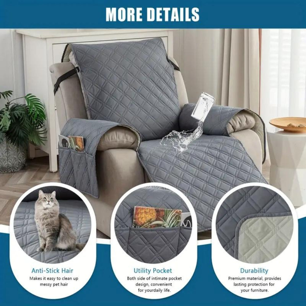 Waterproof Quilted Recliner Protector Cover | Ka-mostore
