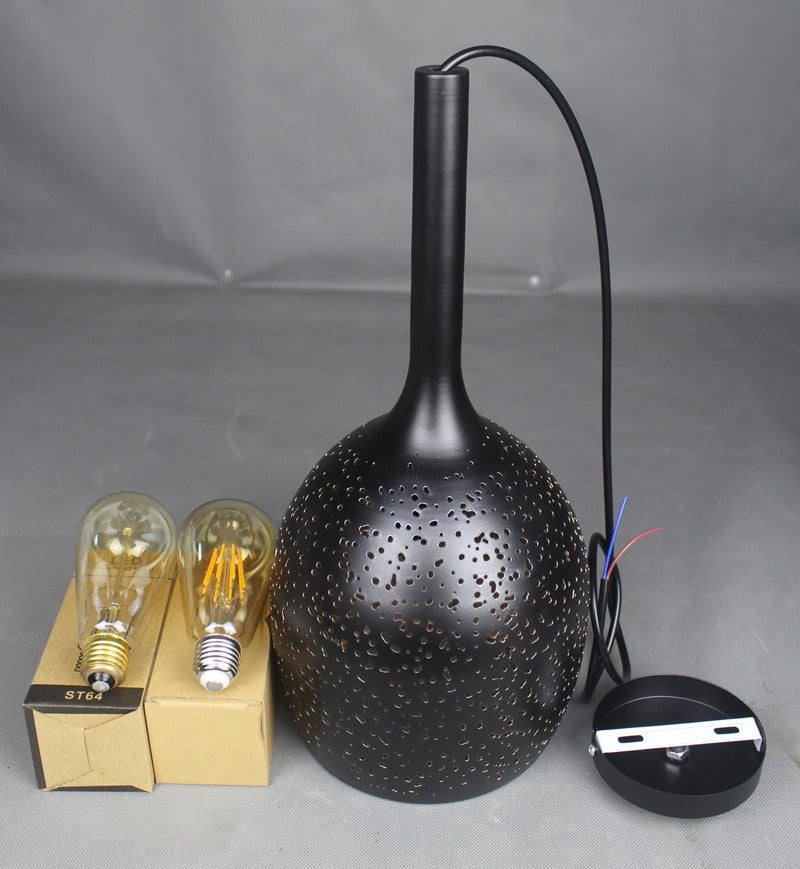 NovaKe Circuit Retro Pendant Light In Iron Finish With E27 Socket For Living Rooms And Kitchens