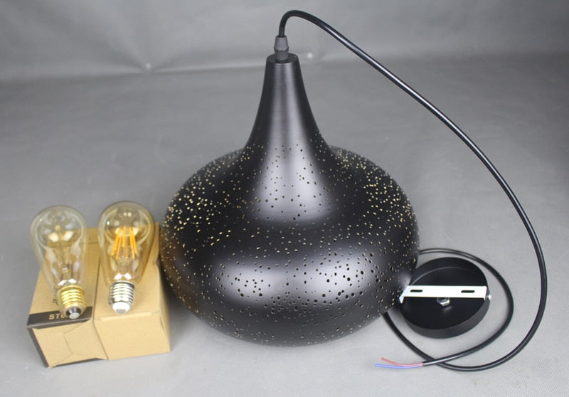 NovaKe Circuit Retro Pendant Light In Iron Finish With E27 Socket For Living Rooms And Kitchens
