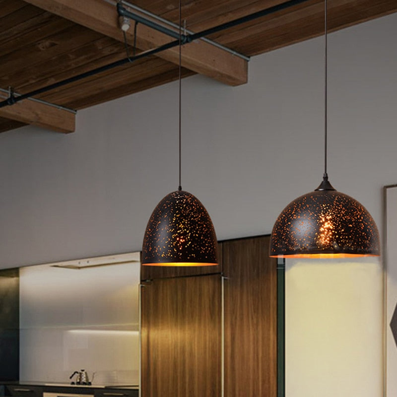NovaKe Circuit Retro Pendant Light In Iron Finish With E27 Socket For Living Rooms And Kitchens