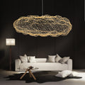 Handmade Iron Cloud Lantern With Subtle Starry Lights For Art Deco Interiors In Living Rooms