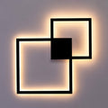 LumaNova Square Light LED Wall Fixture Black And White Finish Indoor Living Room Decor