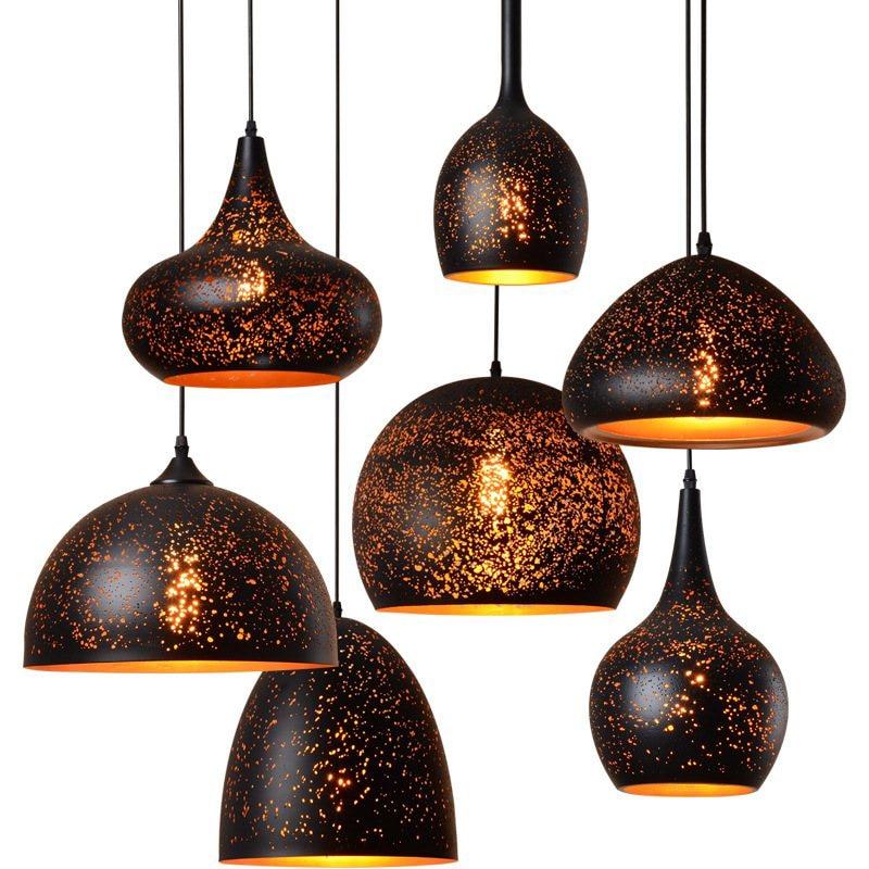 NovaKe Circuit Retro Pendant Light In Iron Finish With E27 Socket For Living Rooms And Kitchens