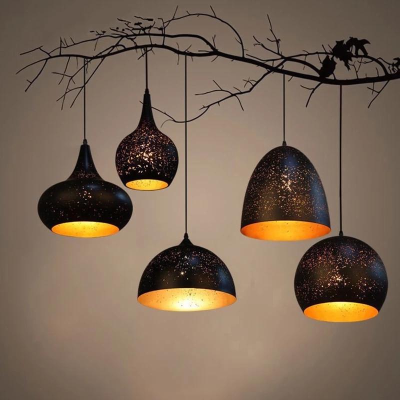NovaKe Circuit Retro Pendant Light In Iron Finish With E27 Socket For Living Rooms And Kitchens