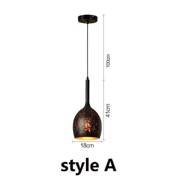 NovaKe Circuit Retro Pendant Light In Iron Finish With E27 Socket For Living Rooms And Kitchens