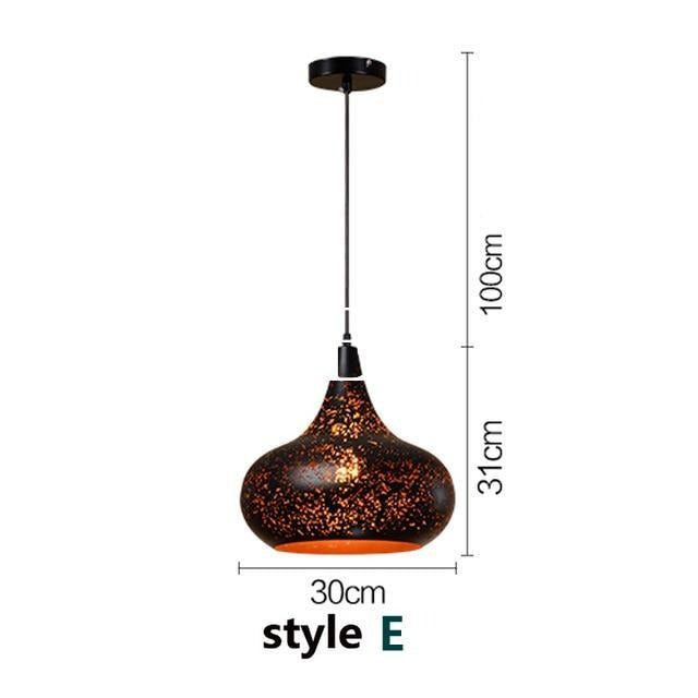 NovaKe Circuit Retro Pendant Light In Iron Finish With E27 Socket For Living Rooms And Kitchens