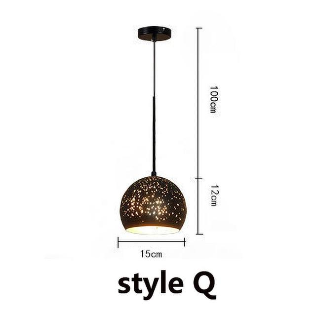 NovaKe Circuit Retro Pendant Light In Iron Finish With E27 Socket For Living Rooms And Kitchens