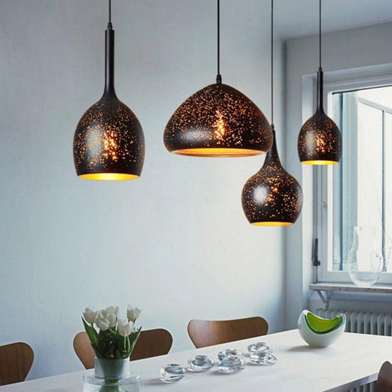 NovaKe Circuit Retro Pendant Light In Iron Finish With E27 Socket For Living Rooms And Kitchens