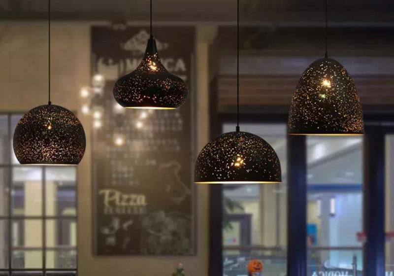 NovaKe Circuit Retro Pendant Light In Iron Finish With E27 Socket For Living Rooms And Kitchens