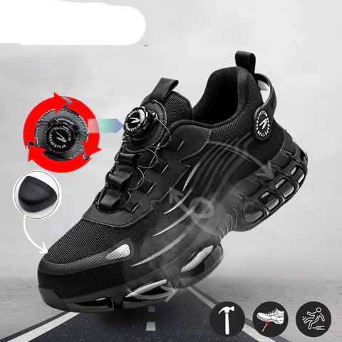 Steel Toe Work Shoes With Kevlar Midsole And Slip Resistant Sole