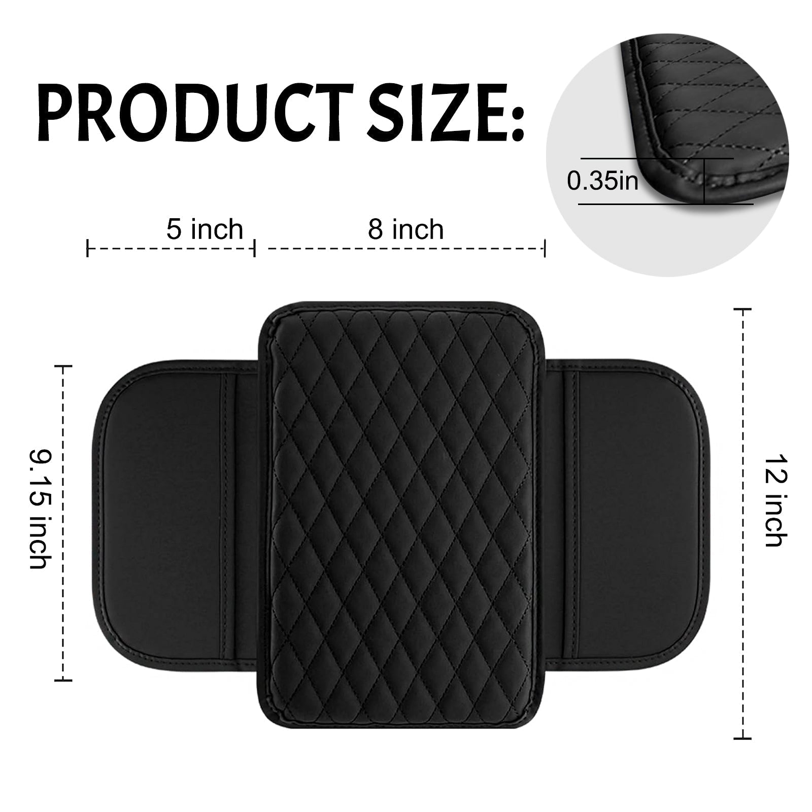 PU Leather Car Armrest Mat | Ka-mostore
