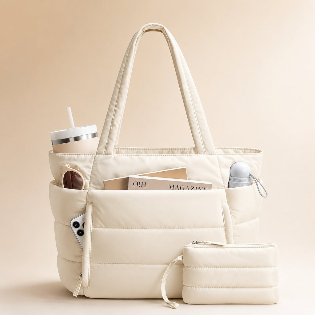 Daunenia Puffer Tote Bag — Lightweight Everyday Carryall
