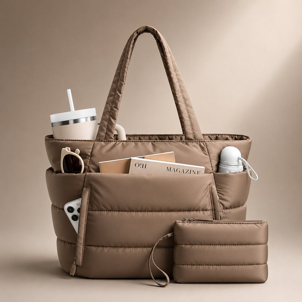 Daunenia Puffer Tote Bag — Lightweight Everyday Carryall