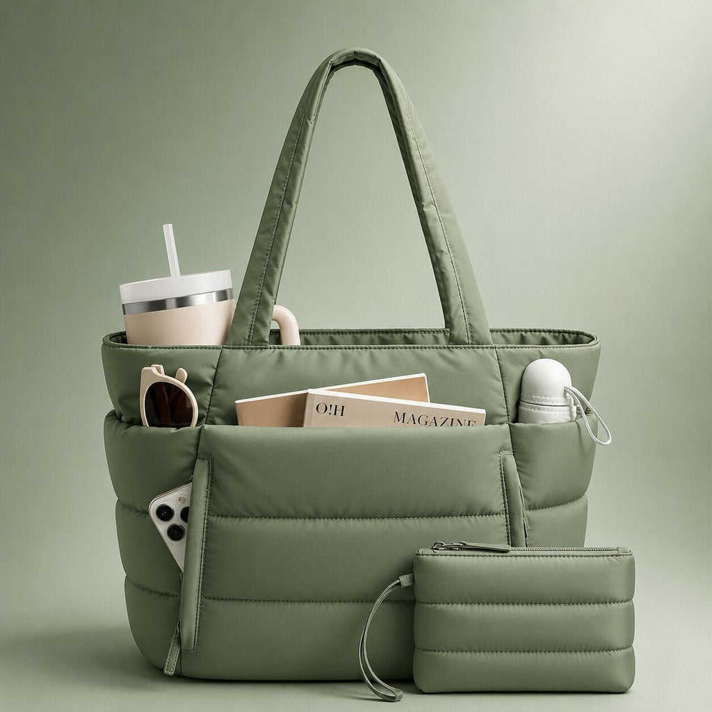 Daunenia Puffer Tote Bag — Lightweight Everyday Carryall