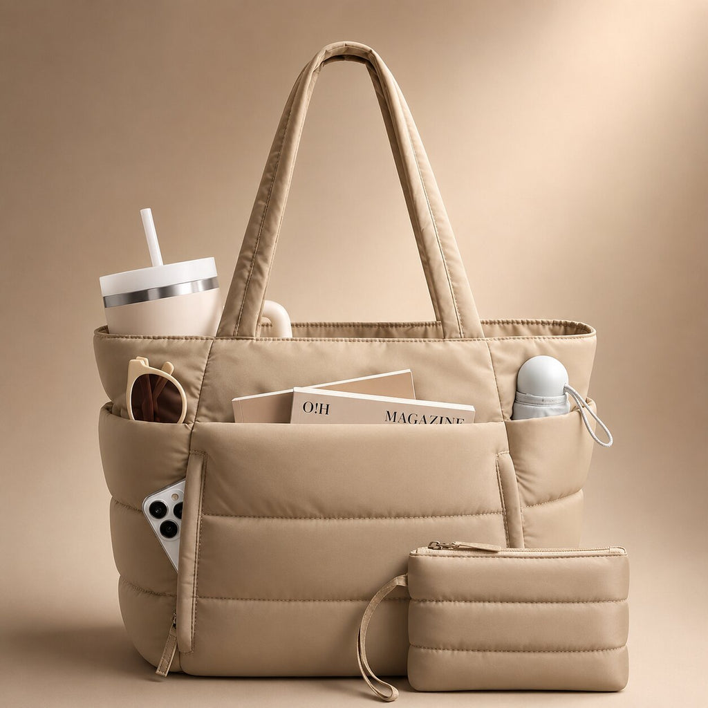 Daunenia Puffer Tote Bag — Lightweight Everyday Carryall