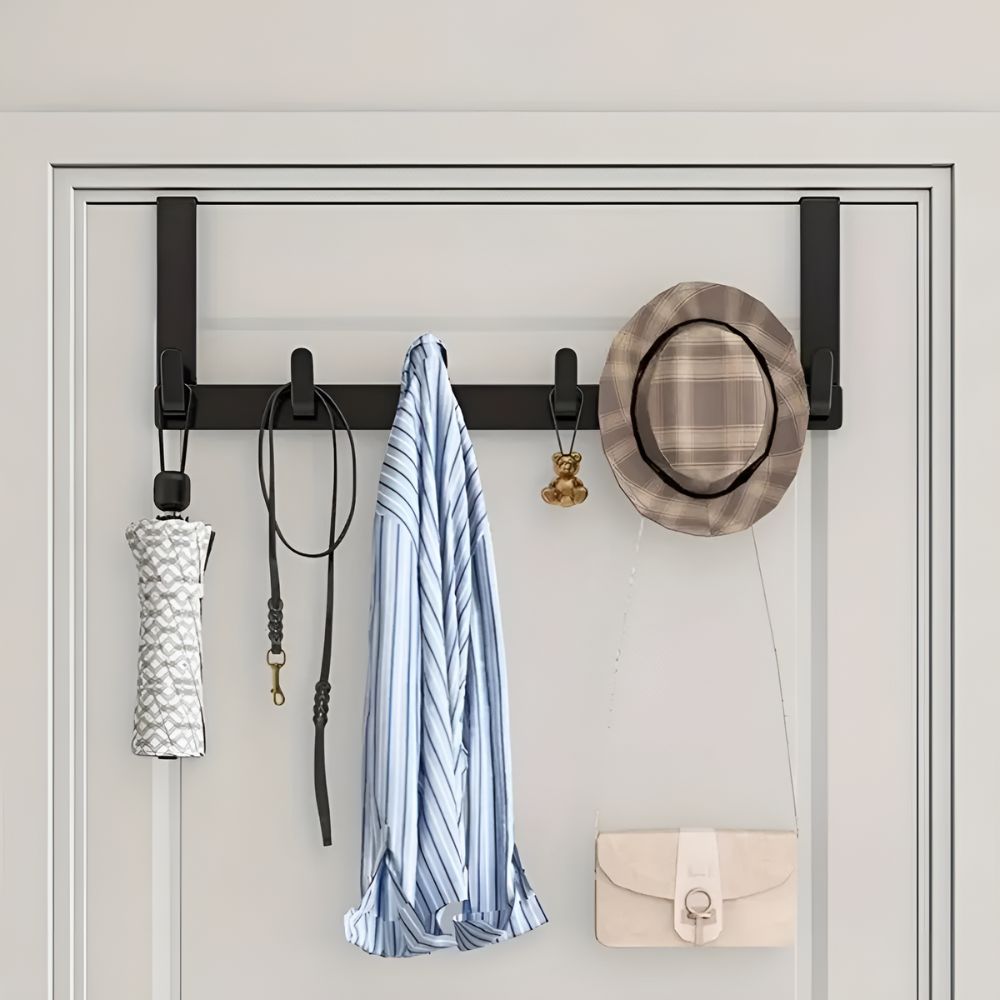 Over-the-Door 5 Hook Organizer Rack | Ka-mostore