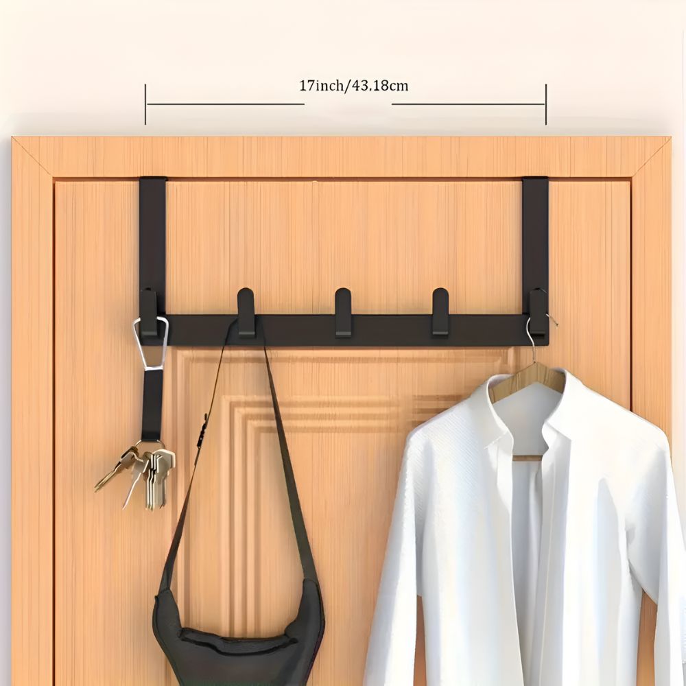 Over-the-Door 5 Hook Organizer Rack | Ka-mostore