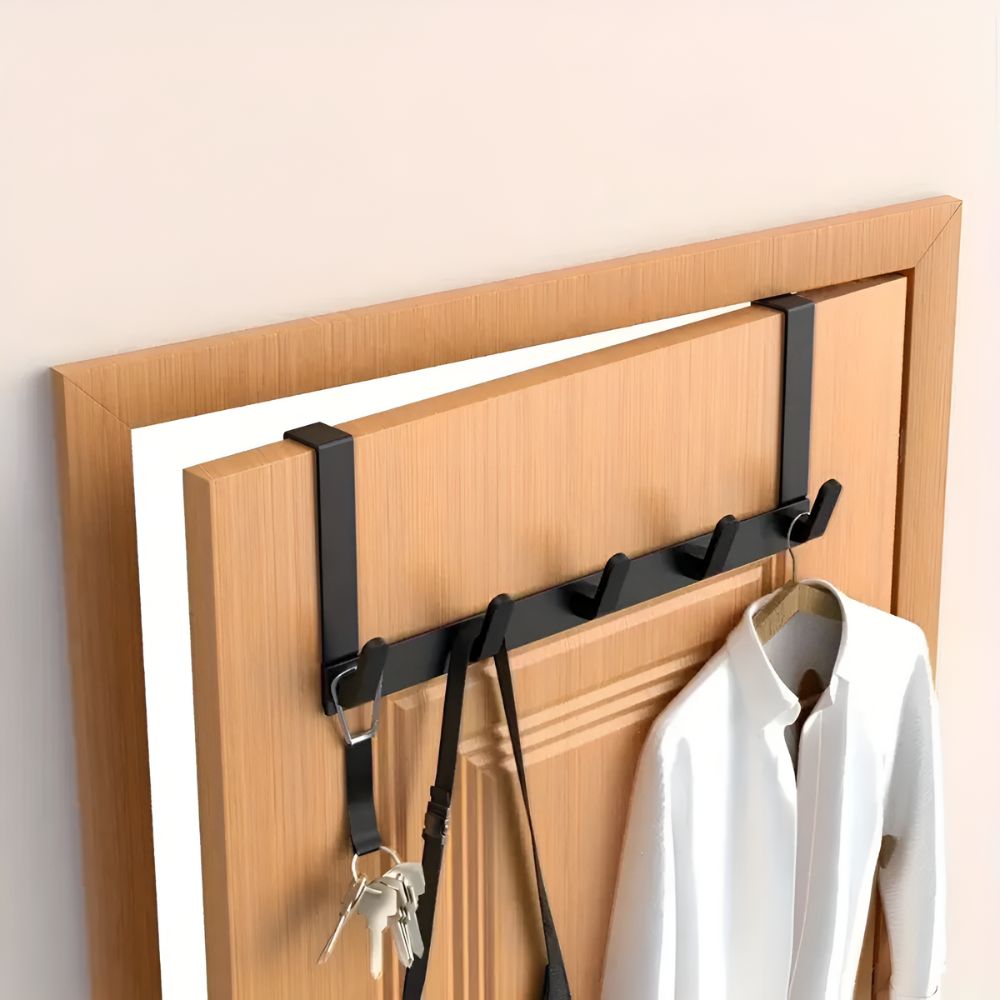 Over-the-Door 5 Hook Organizer Rack | Ka-mostore