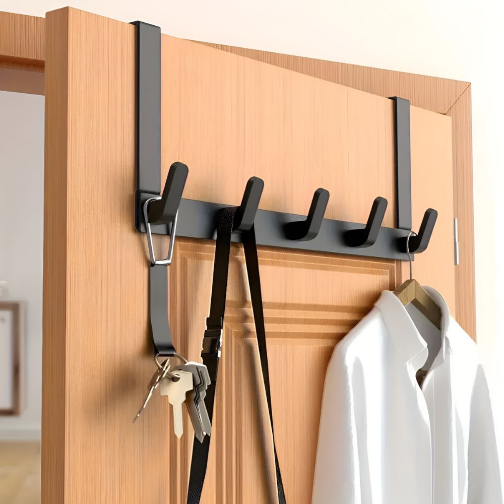 Over-the-Door 5 Hook Organizer Rack | Ka-mostore