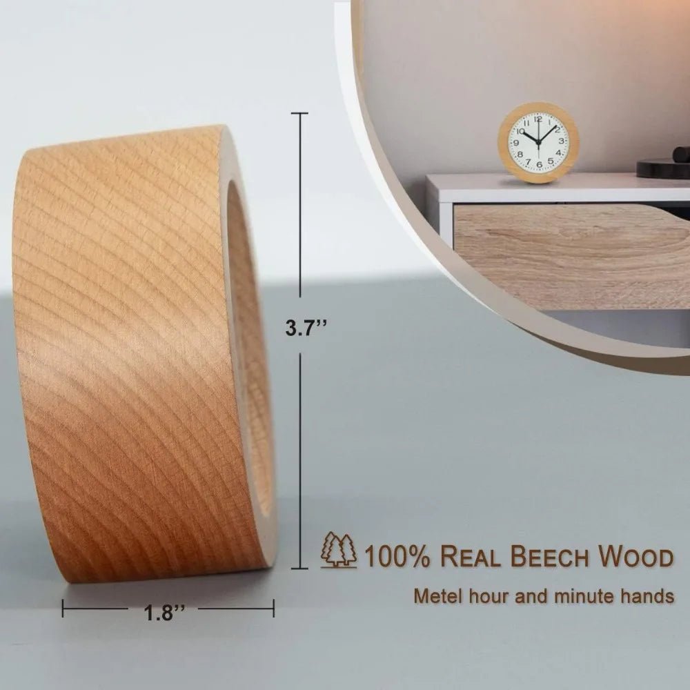QUIETWOOD – Silent Wooden Alarm Clock for Cozy Bedrooms | Ka-mostore