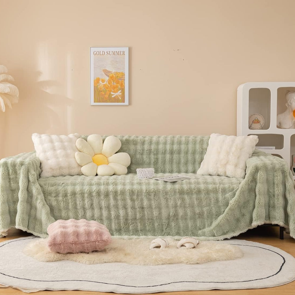 Rabbit Faux Fur Blanket Soft Sofa Cover | Ka-mostore