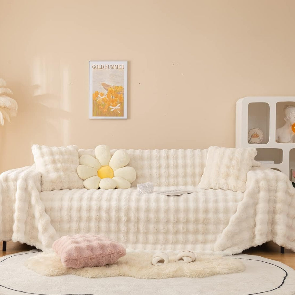 Rabbit Faux Fur Blanket Soft Sofa Cover | Ka-mostore