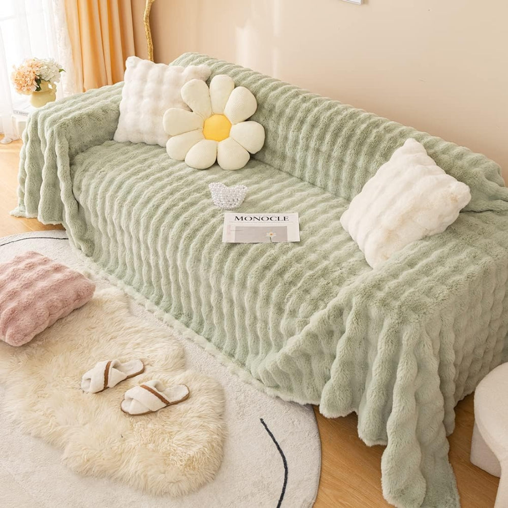 Rabbit Faux Fur Blanket Soft Sofa Cover | Ka-mostore