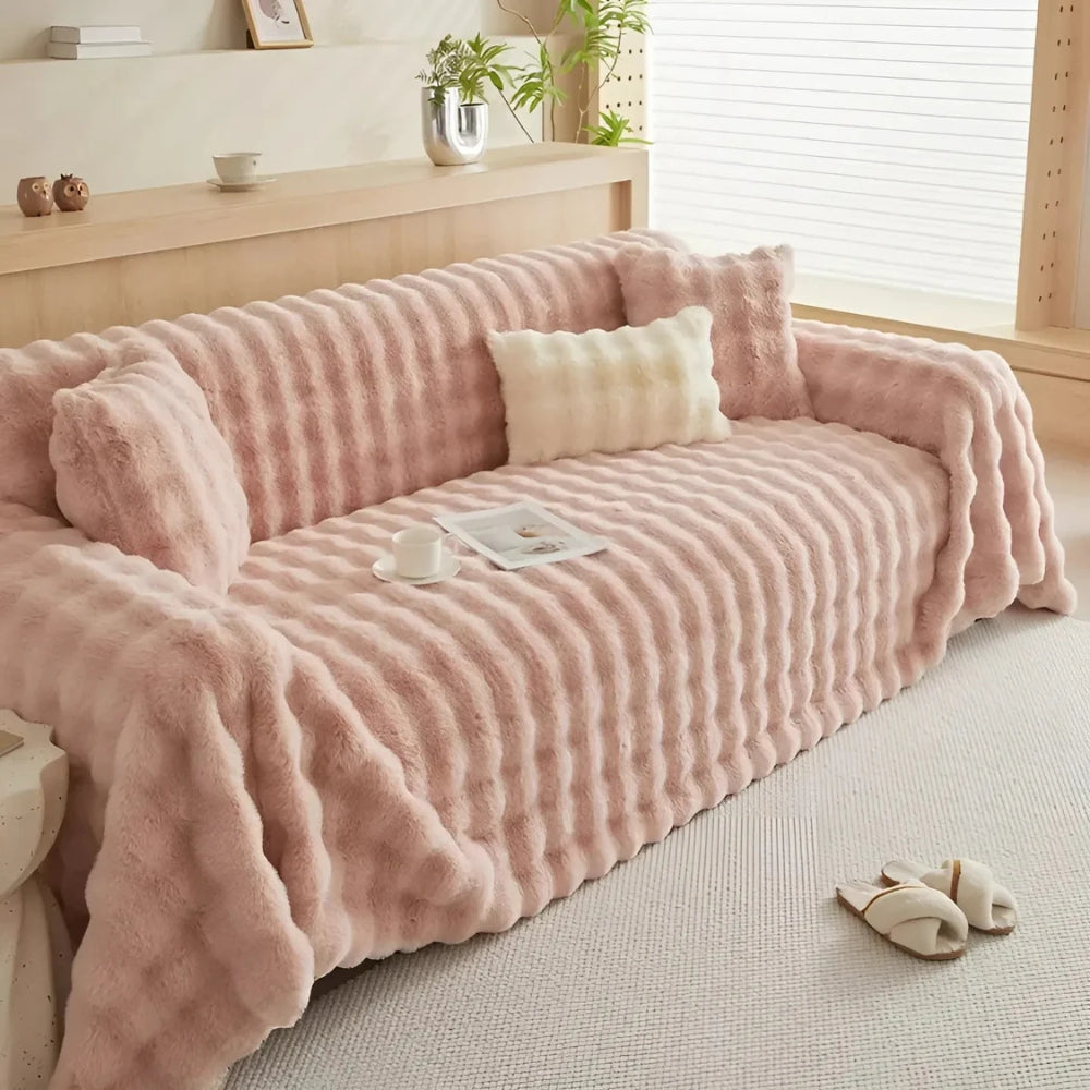 Rabbit Faux Fur Blanket Soft Sofa Cover | Ka-mostore