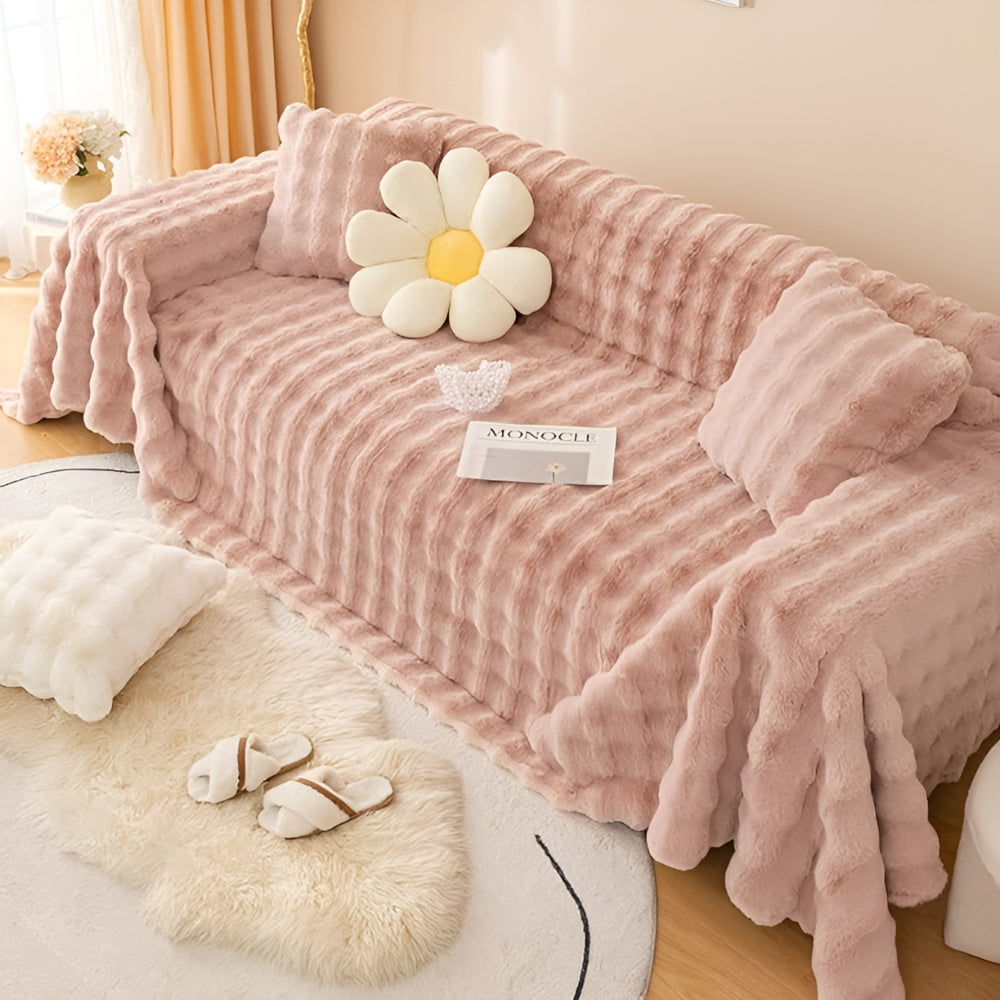 Rabbit Faux Fur Blanket Soft Sofa Cover | Ka-mostore