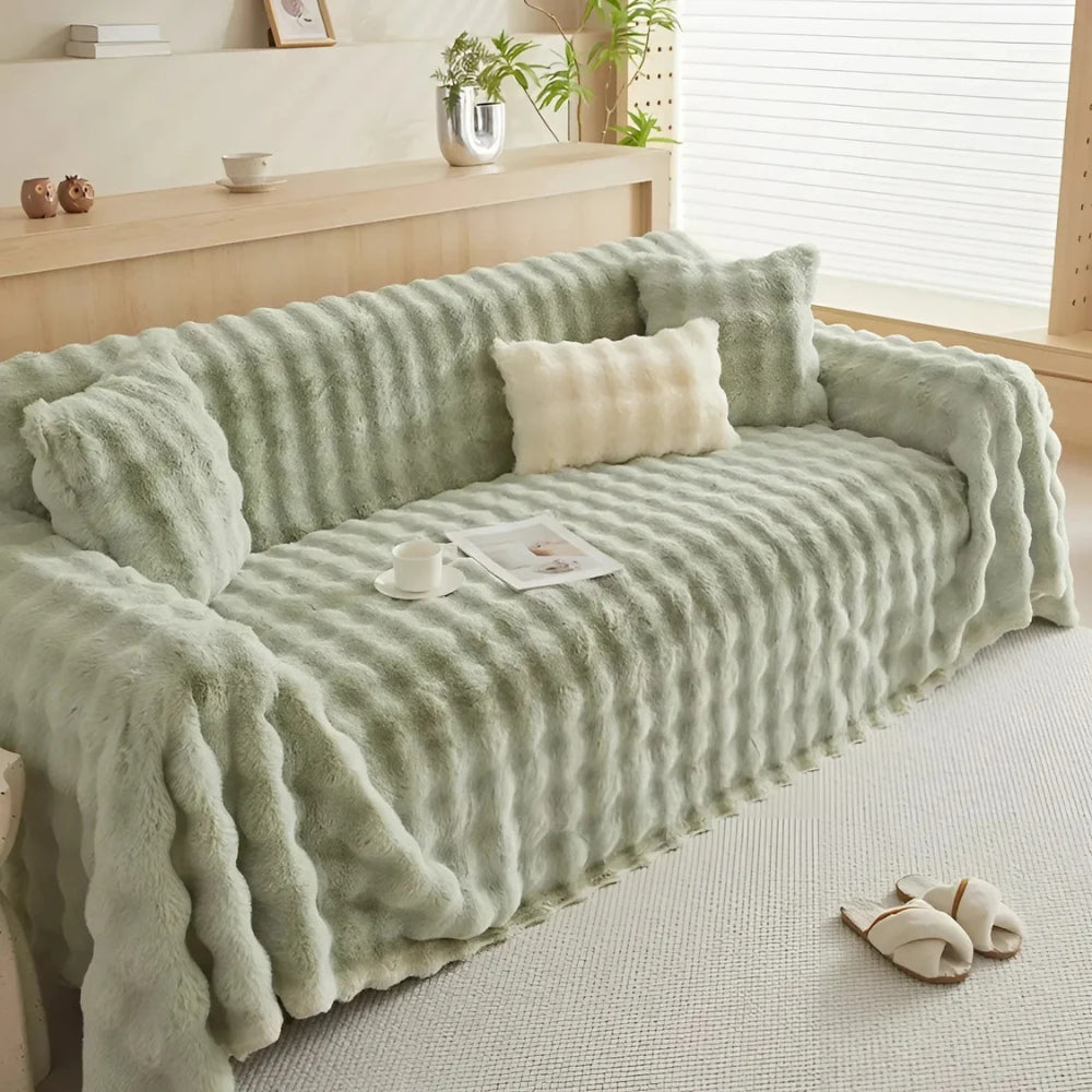 Rabbit Faux Fur Blanket Soft Sofa Cover | Ka-mostore