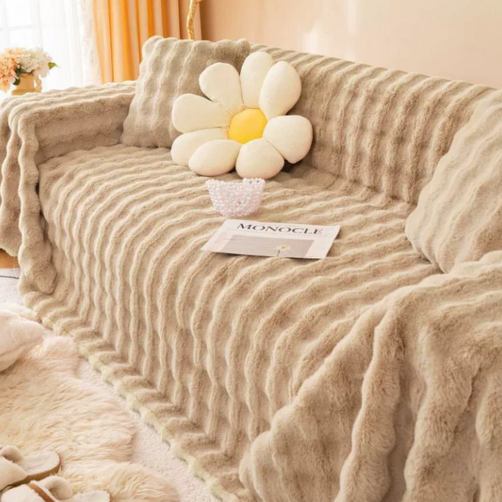 Rabbit Faux Fur Blanket Soft Sofa Cover | Ka-mostore