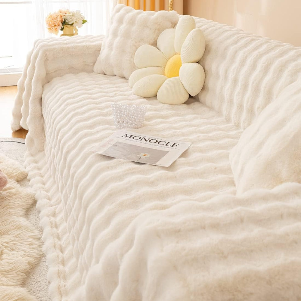 Rabbit Faux Fur Blanket Soft Sofa Cover | Ka-mostore