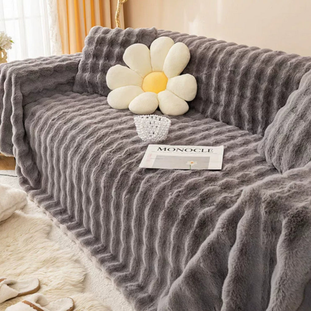 Rabbit Faux Fur Blanket Soft Sofa Cover | Ka-mostore