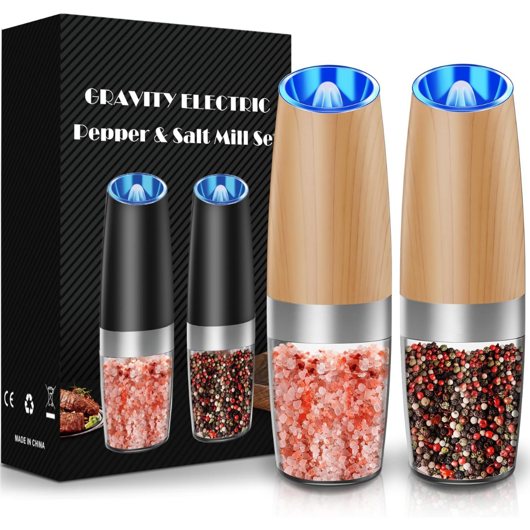 Rechargeable Electric Pepper and Salt Mill Set - GrindMaster Duo | Ka-mostore