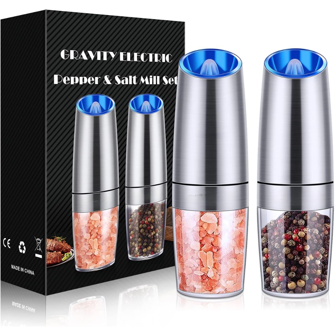 Rechargeable Electric Pepper and Salt Mill Set - GrindMaster Duo | Ka-mostore