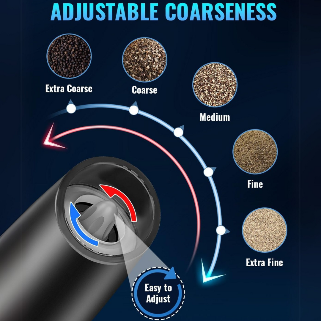 Rechargeable Electric Pepper and Salt Mill Set - GrindMaster Duo | Ka-mostore