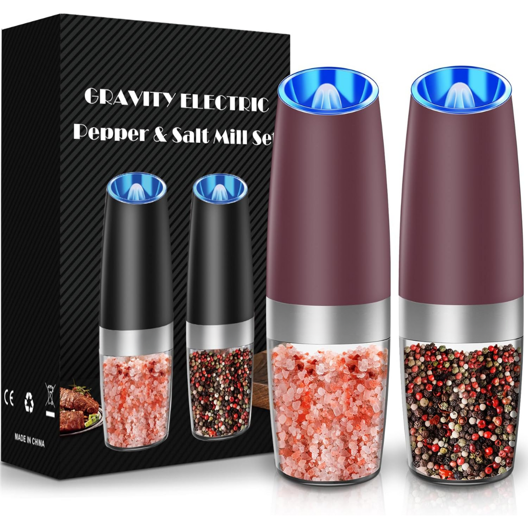 Rechargeable Electric Pepper and Salt Mill Set - GrindMaster Duo | Ka-mostore