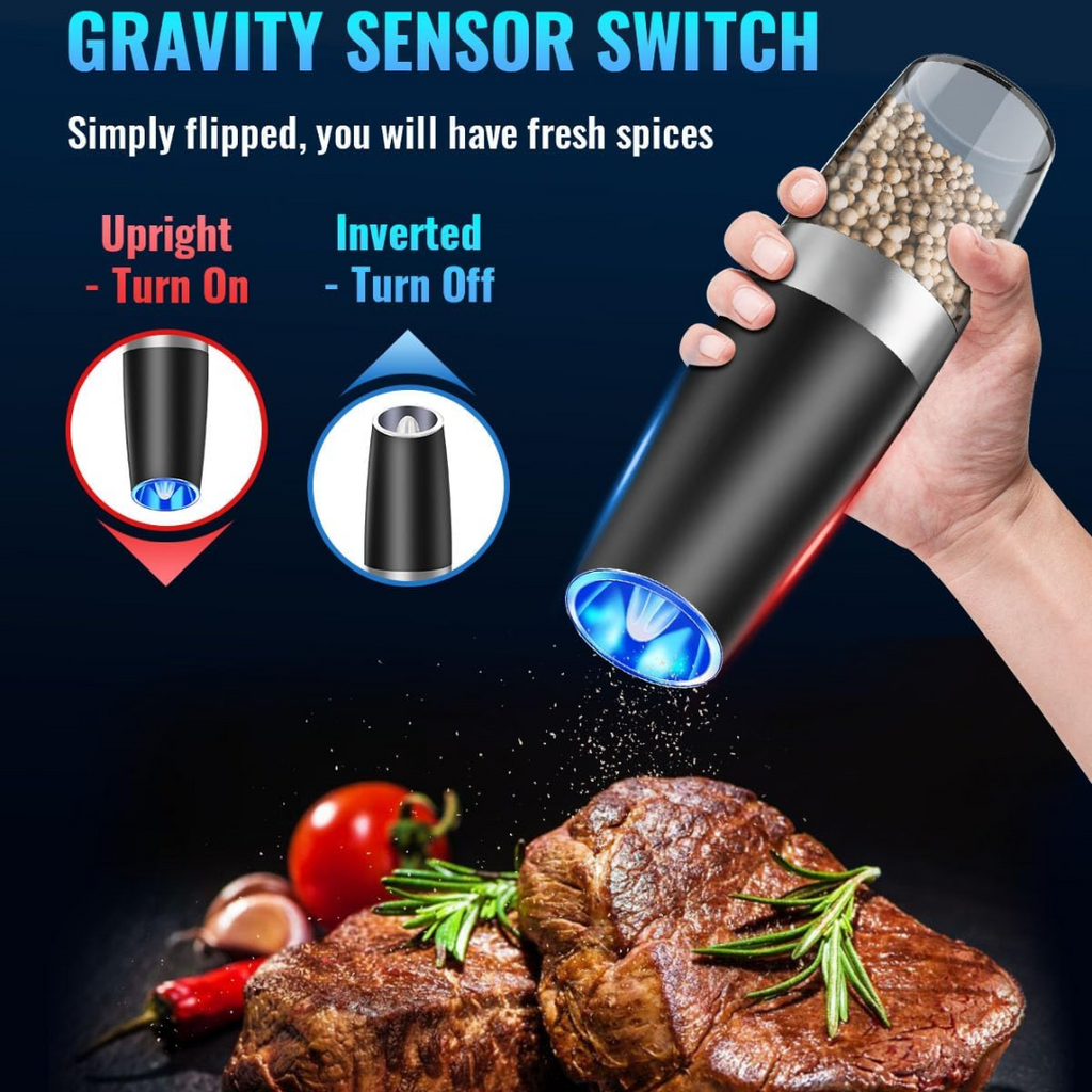 Rechargeable Electric Pepper and Salt Mill Set - GrindMaster Duo | Ka-mostore