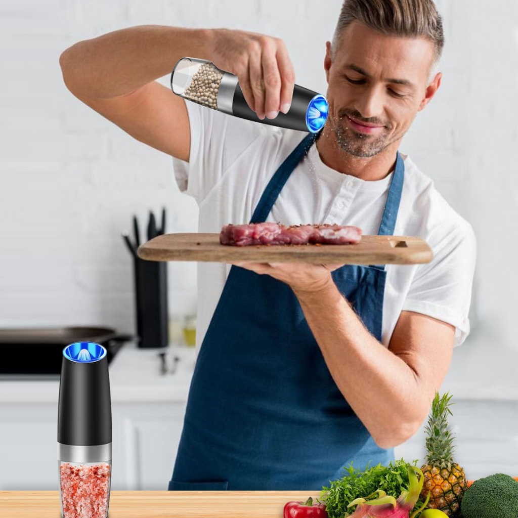 Rechargeable Electric Pepper and Salt Mill Set - GrindMaster Duo | Ka-mostore
