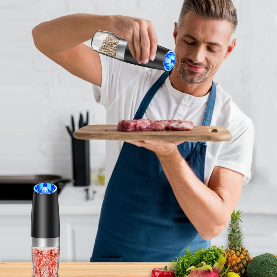 Rechargeable Electric Pepper and Salt Mill Set - GrindMaster Duo | Ka-mostore