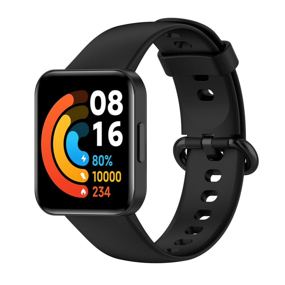 سوار بديل ناعم من السيليكون الأسود لـ Redmi Watch 2 Lite