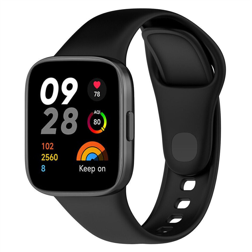 سوار بديل لساعة Redmi Watch 3 — سيليكون أسود ناعم ومتين