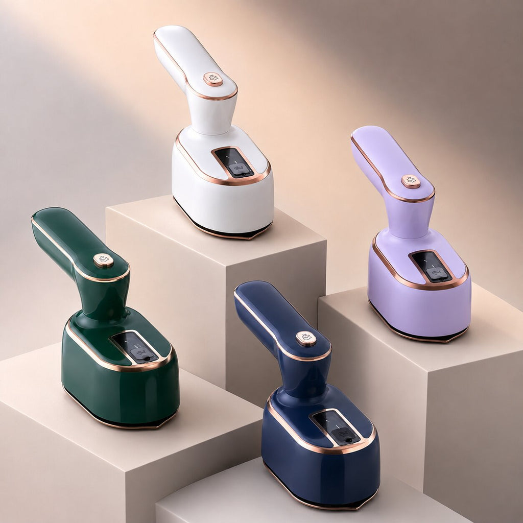 Dampfvalet handstomer voor kleding — Compacte stoomontkreuker