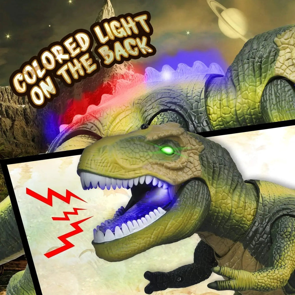 Remote Control T-Rex Dinosaur with LED Light, Walking & Roaring Realistic Dinosaur Toys | Ka-mostore