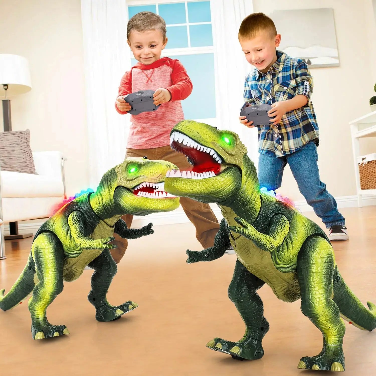 Remote Control T-Rex Dinosaur with LED Light, Walking & Roaring Realistic Dinosaur Toys | Ka-mostore